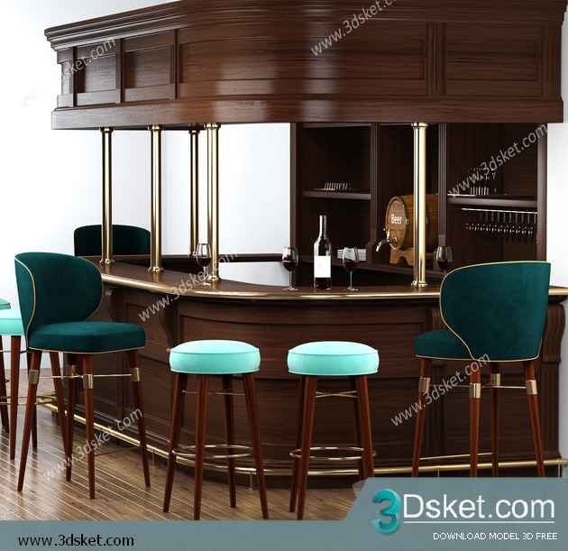 3D Model Restaurant Free Download 012