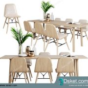 3D Model Table Chair Free Download 0497