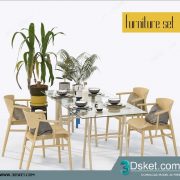 3D Model Table Chair Free Download 0499