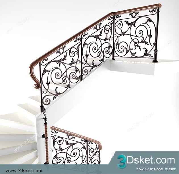 3D Model Staircase Free Download 008