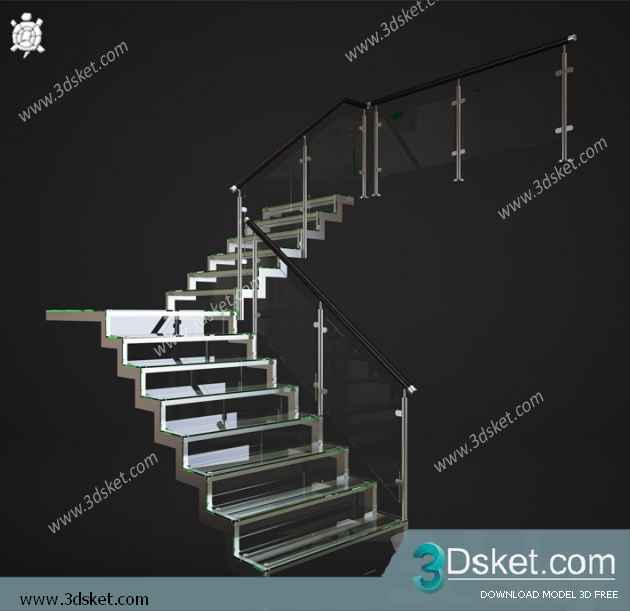 3D Model Staircase Free Download 002