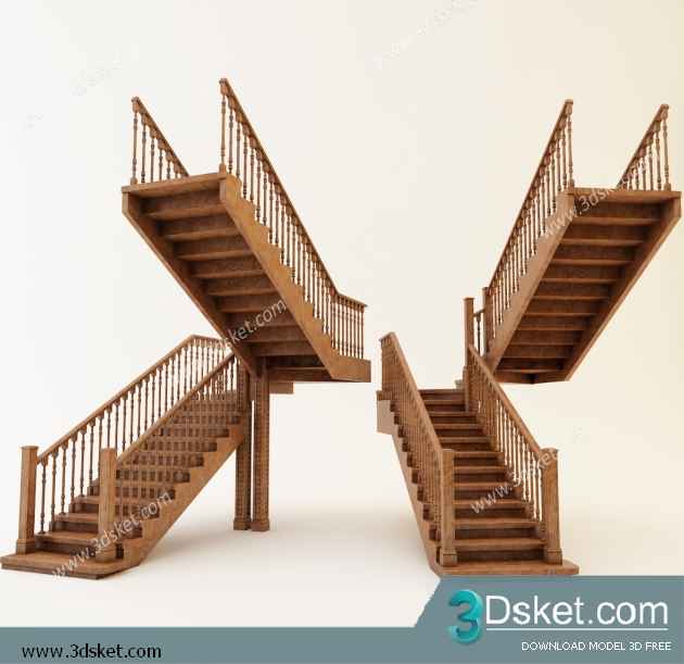 3D Model Staircase Free Download 010