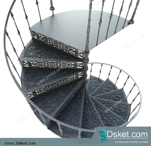 3D Model Staircase Free Download 011