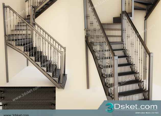 3D Model Staircase Free Download 005