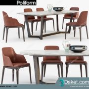 3D Model Table Chair Free Download 0235