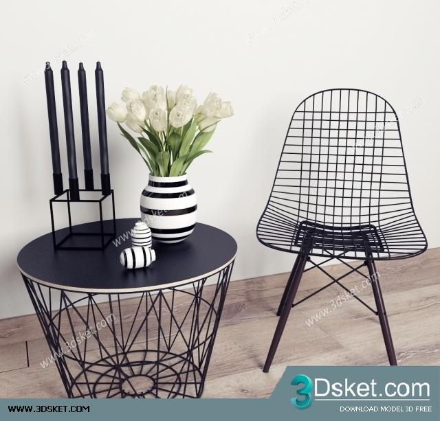 3D Model Table Chair Free Download 0244
