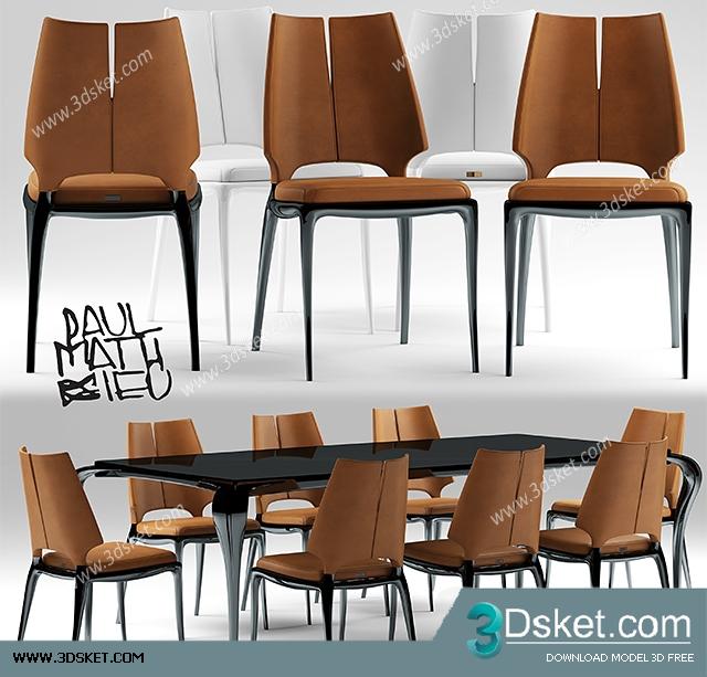 3D Model Table Chair Free Download 0247