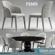 3D Model Table Chair Free Download 0248