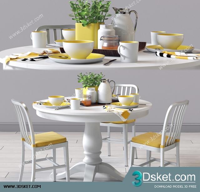 3D Model Table Chair Free Download 0253