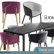 3D Model Table Chair Free Download 0254