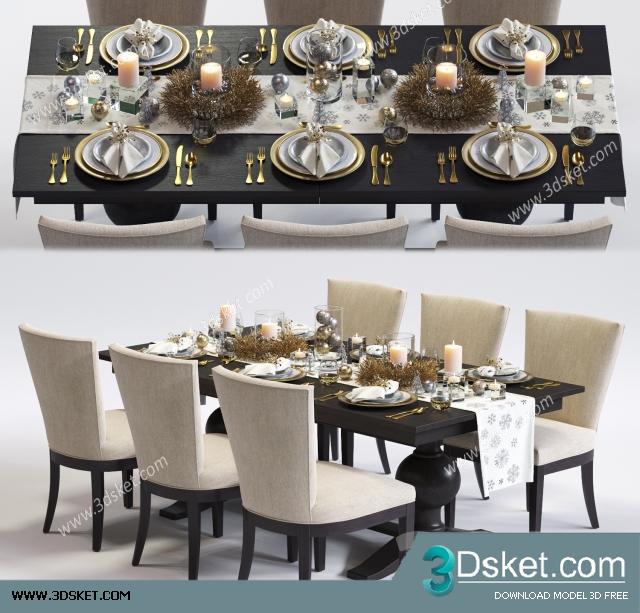 3D Model Table Chair Free Download 0259