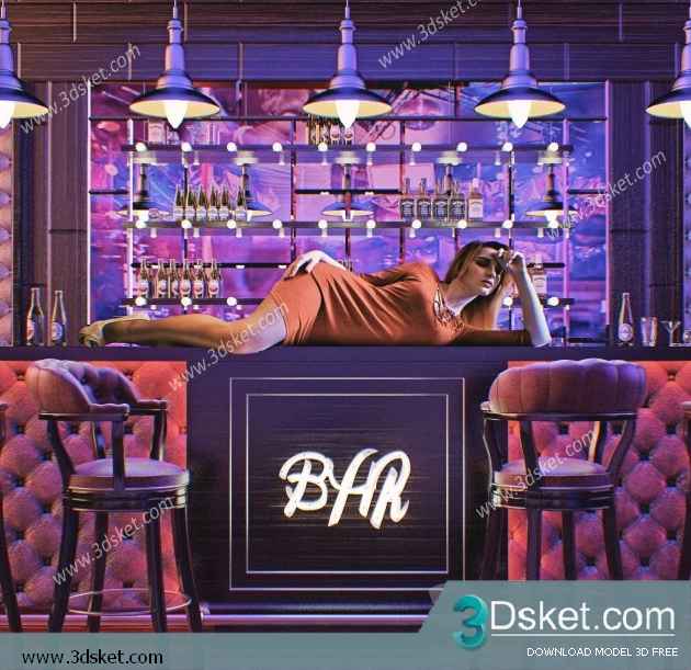 3D Model Restaurant Free Download 007