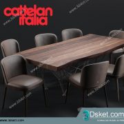 3D Model Table Chair Free Download 0263
