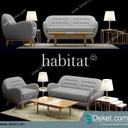 3D Model Table Chair Free Download 0268