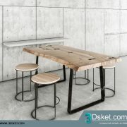 3D Model Table Chair Free Download 0271