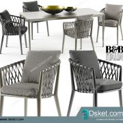 3D Model Table Chair Free Download 0279