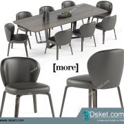3D Model Table Chair Free Download 0285