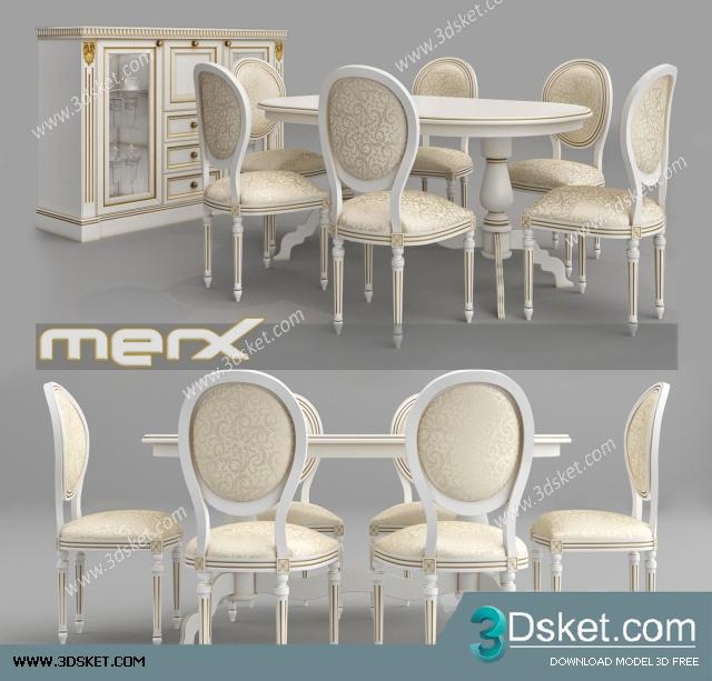 3D Model Table Chair Free Download 0287