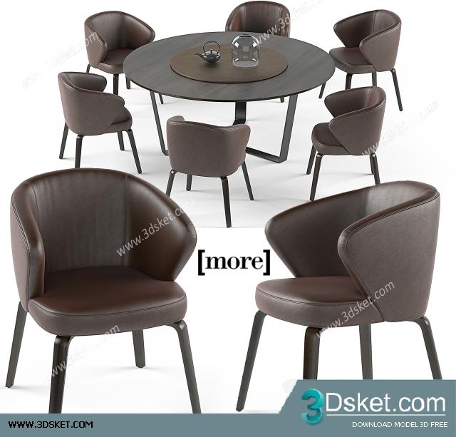3D Model Table Chair Free Download 0289