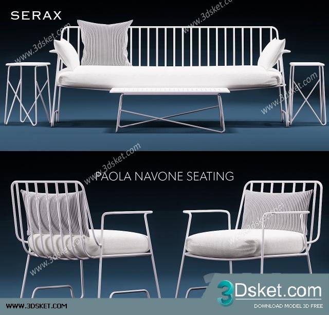 3D Model Table Chair Free Download 0293