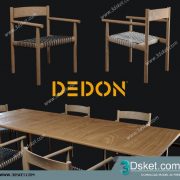 3D Model Table Chair Free Download 0295