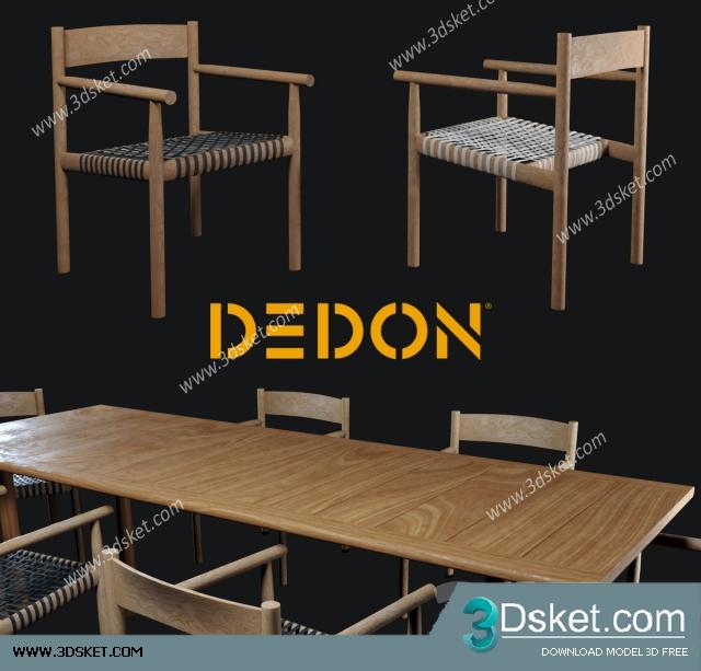 3D Model Table Chair Free Download 0295