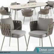 3D Model Table Chair Free Download 0296