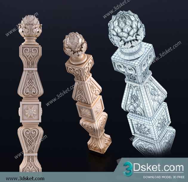 3D Model Staircase Free Download 022