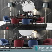3D Model Table Chair Free Download 0300