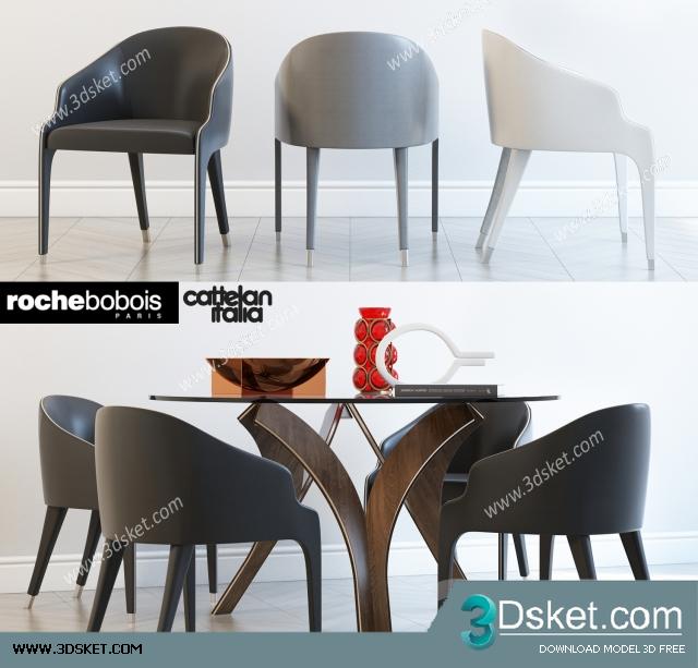 3D Model Table Chair Free Download 0327