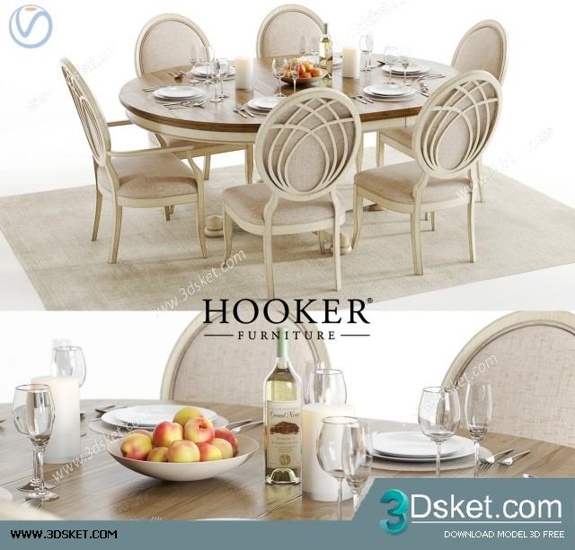 3D Model Table Chair Free Download 0329