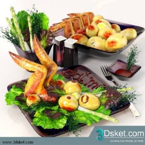Free Download Food And Drinks 3D Model 0105