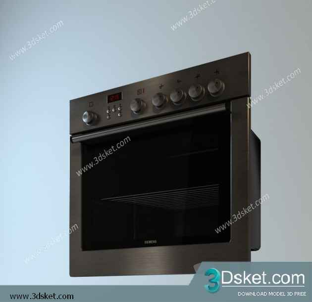 Free Download Kitchen Appliance 3D Model 0207 Lò Nướng