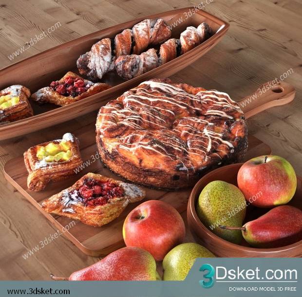 Free Download Food And Drinks 3D Model 0107