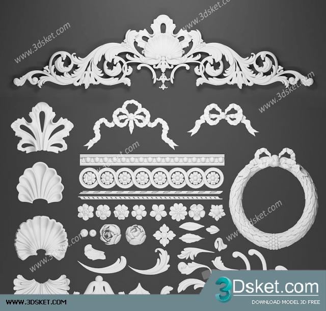 Free Download Decorative Plaster 3D Model 359