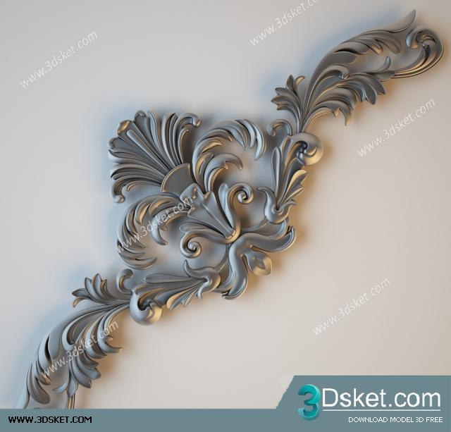 Free Download Decorative Plaster 3D Model 364
