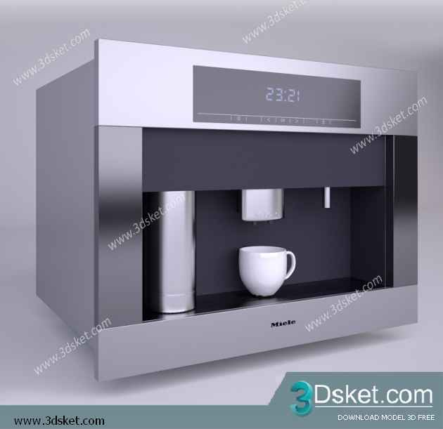 Free Download Kitchen Appliance 3D Model 0222 Máy Caffe