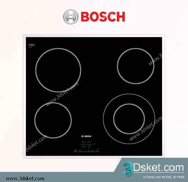 Free Download Kitchen Appliance 3D Model 0224 Bếp Từ