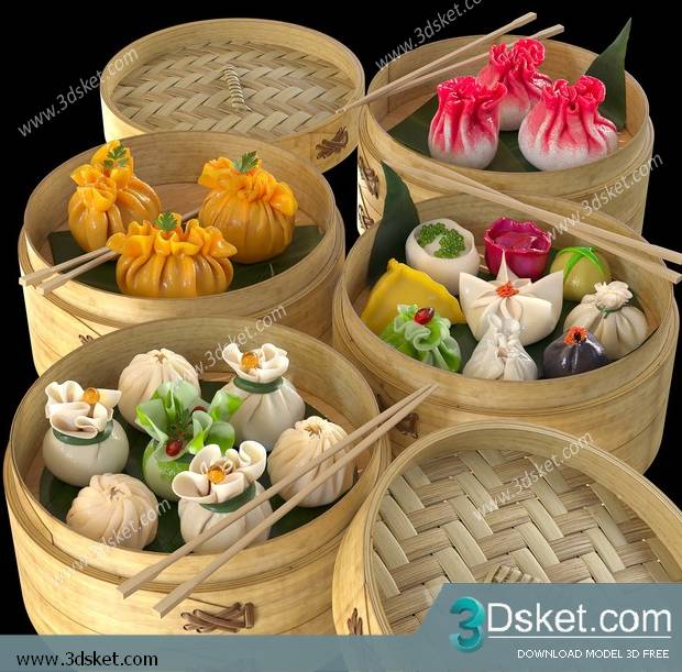 Free Download Food And Drinks 3D Model 0123