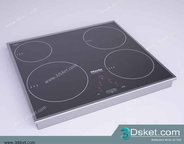 Free Download Kitchen Appliance 3D Model 0231 Bếp Từ