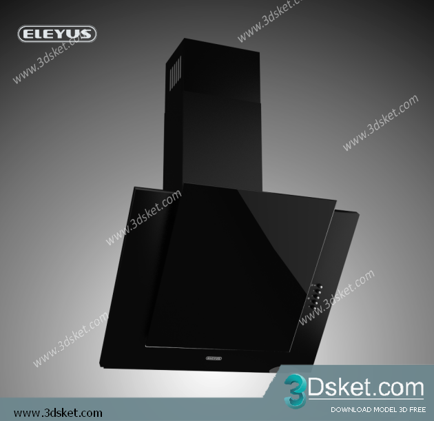 Free Download Kitchen Appliance 3D Model 0234 Hút Mùi
