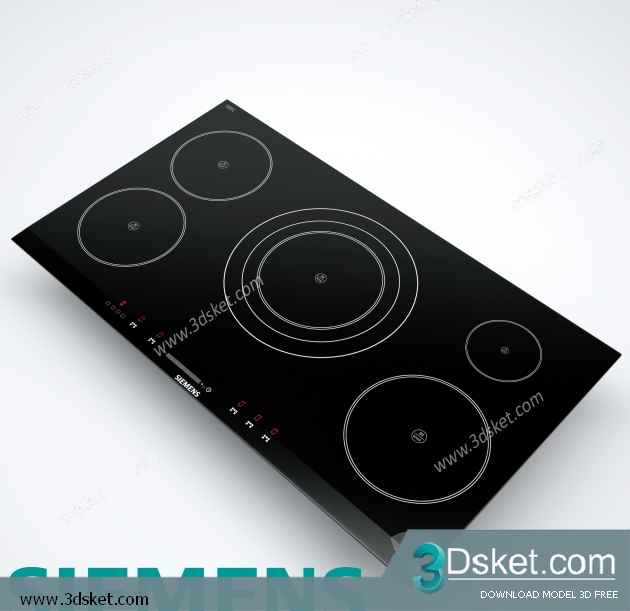 Free Download Kitchen Appliance 3D Model 0236 Bếp từ