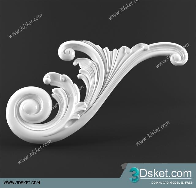 Free Download Decorative Plaster 3D Model 231