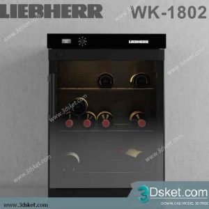 Free Download Kitchen Appliance 3D Model 0243 Tủ Rượu