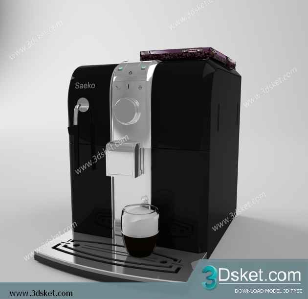 Free Download Kitchen Appliance 3D Model 0245 Máy Cafe