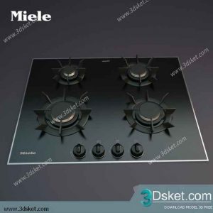 Free Download Kitchen Appliance 3D Model 0250 Bếp ga