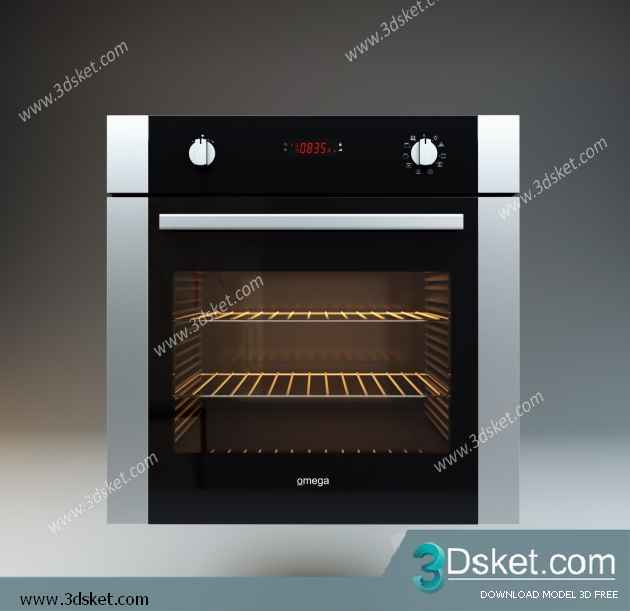 Download Kitchen Appliance 3D Model 0251 Lò Nướng