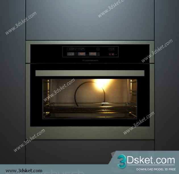 Free Download Kitchen Appliance 3D Model 0253 Lò Nướng