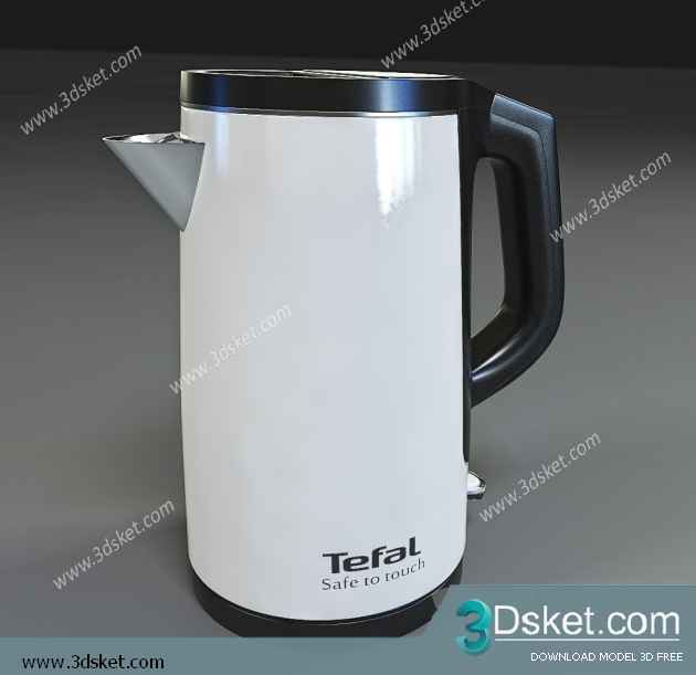 Free Download Kitchen Appliance 3D Model 0256 Ấm Nước