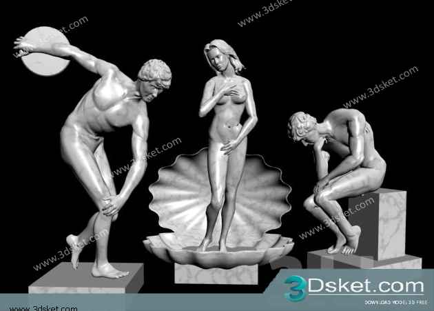 Free Download Sculpture 3D Model Điêu Khắc 079